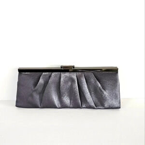 Jessica McClintock Satin Lavender Slate Clutch